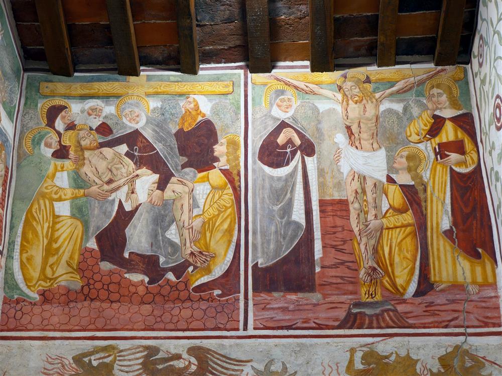 Momo (Novara, Italy) - Crucifixion and Deposition in the Oratory of the Holy Trinity